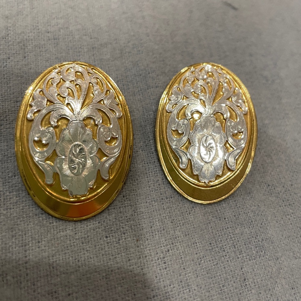 Vintage Silver and gold tone earrings